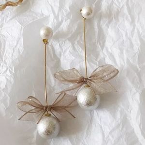 Korean Handmade Ribbon Design Summer Style Earrings